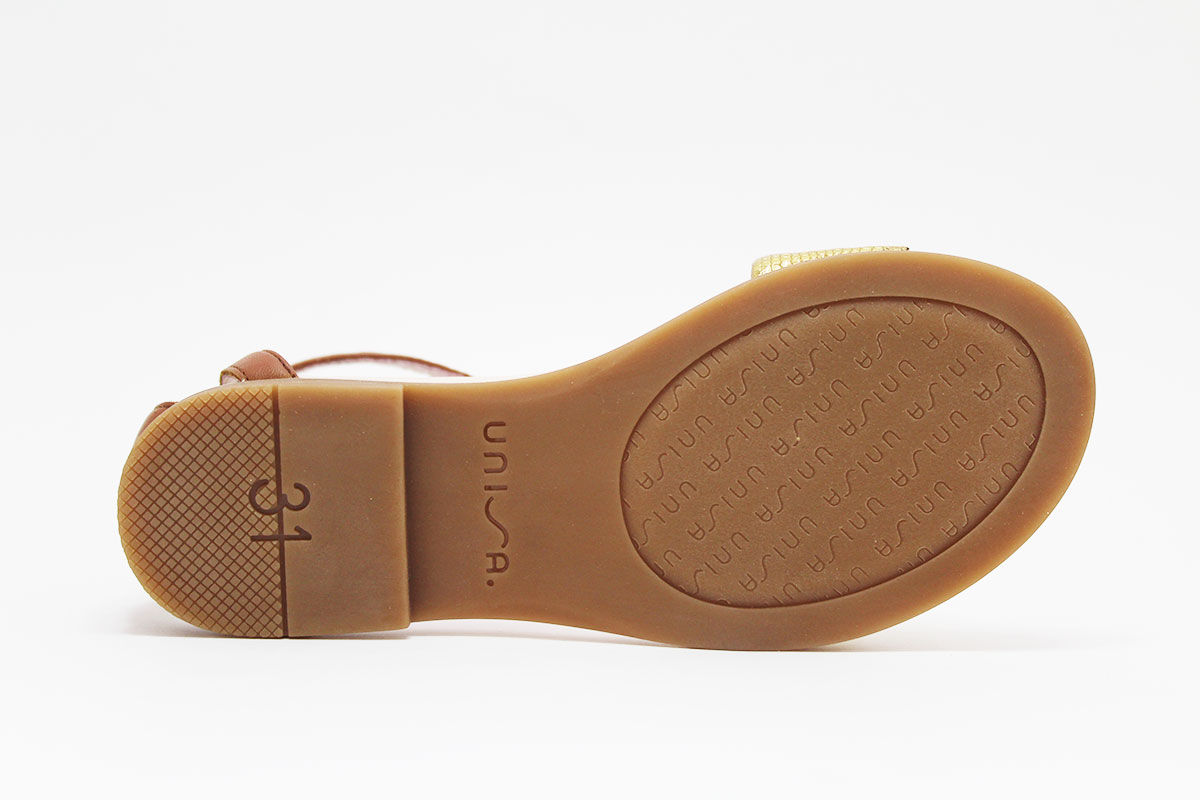 Sandalias dorado cuero niña Unisa - Imagen 7