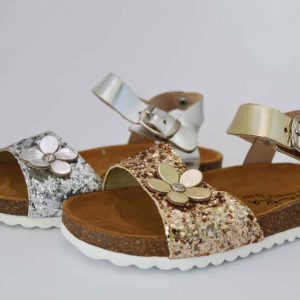 Sandalias bio glitter niña