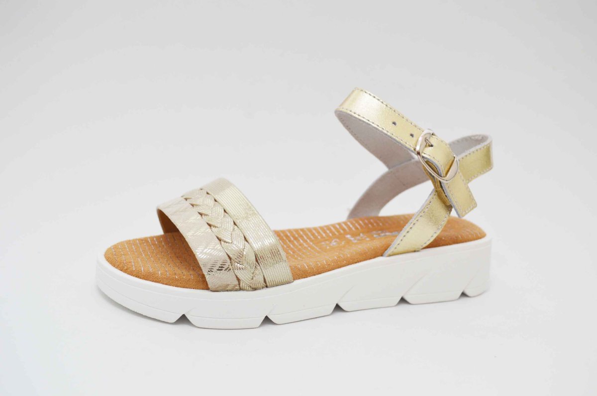 Sandalias metalizada suela blanca niña - Imagen 6