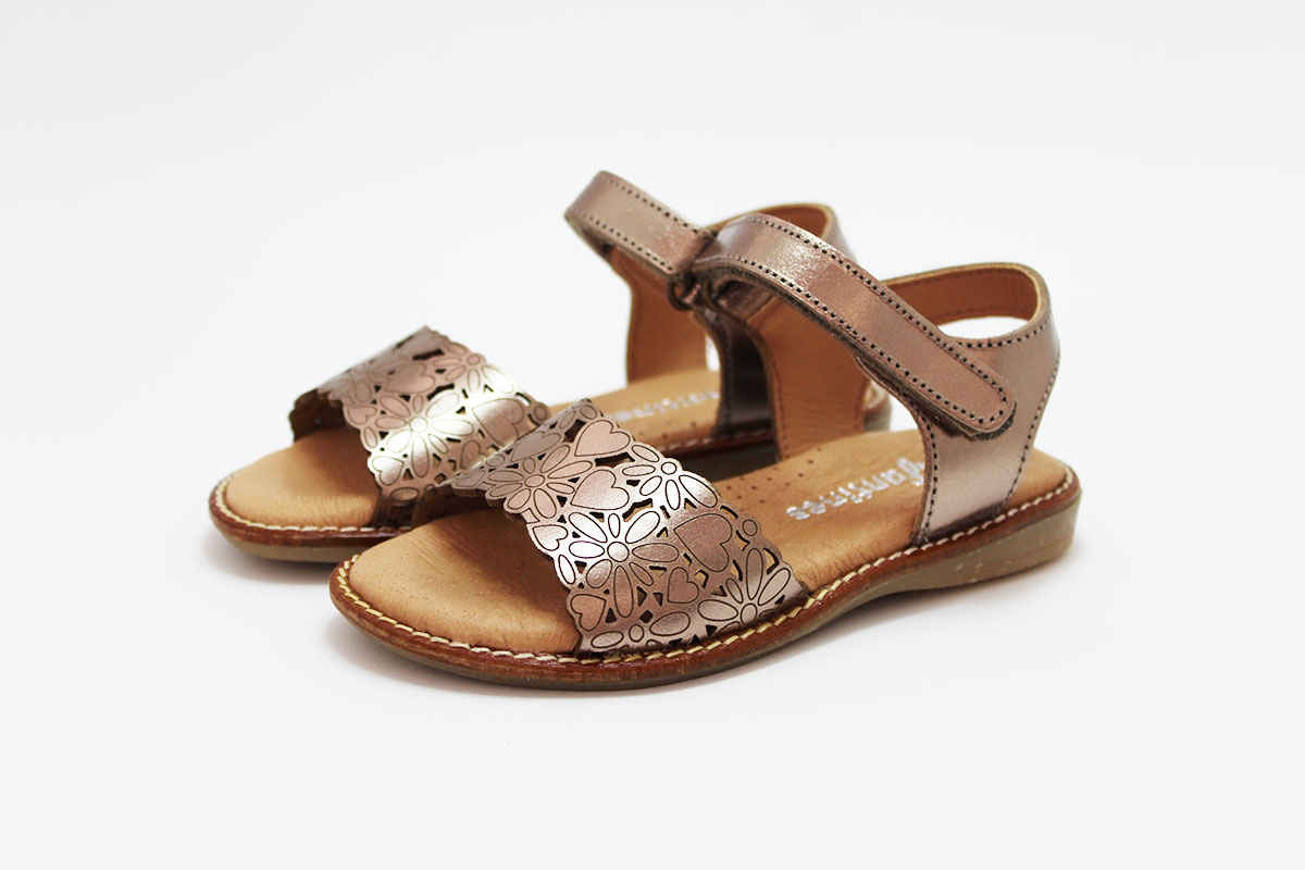 Sandalias niña bordado flores - Imagen 6