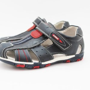 Sandalias niño azul marino rojo puntera