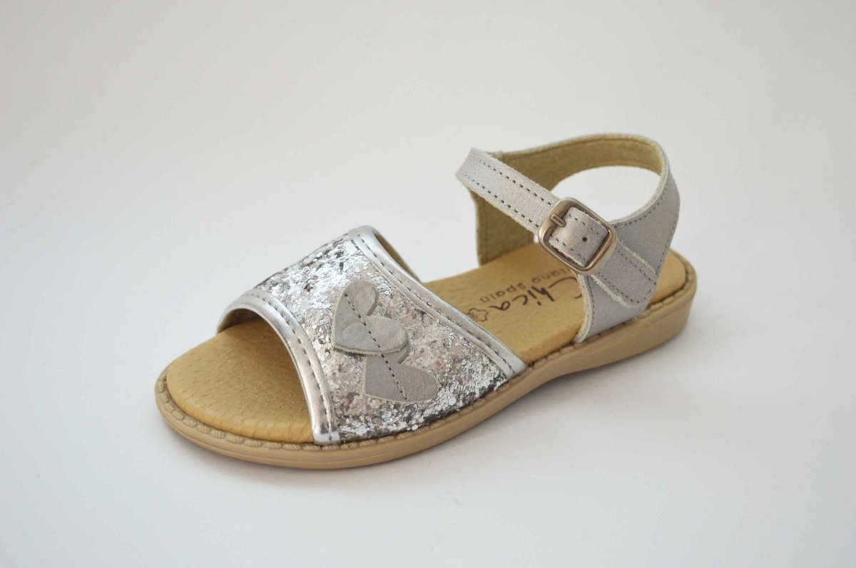Sandalias niña hebilla glitter corazones - Imagen 9