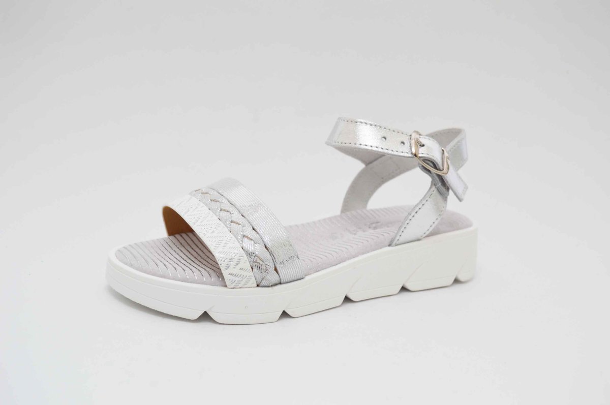 Sandalias metalizada suela blanca niña - Imagen 9