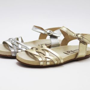 Sandalias glitter tiras finas niña