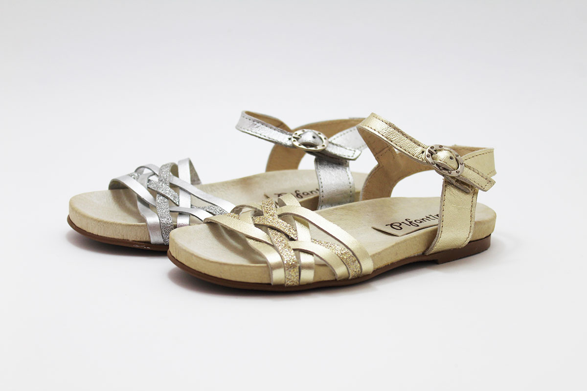 Sandalias glitter tiras finas niña - Imagen 2
