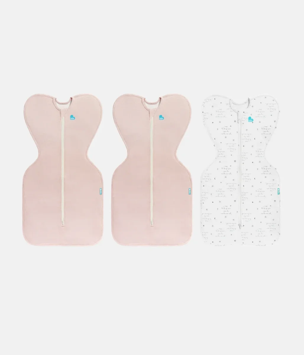 Swaddle Up Starter Set | 1,0 TOG | Blanco Nubes Conejitos | Blanco Soñador | Jaspeado Natural - Imagen 2