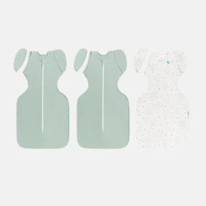 Swaddle Up Starter Set | 1,0 TOG | Blanco Nubes Conejitos | Blanco Soñador | Jaspeado Natural