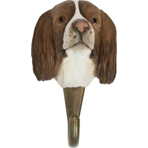 Perchero para complementos de perros con forma de Springer spaniel