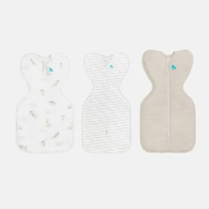 Swaddle Up Starter Set | 1,0 TOG | Blanco Nubes Conejitos | Blanco Soñador | Jaspeado Natural