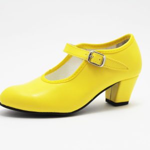 Tacon flamenca amarillo niña