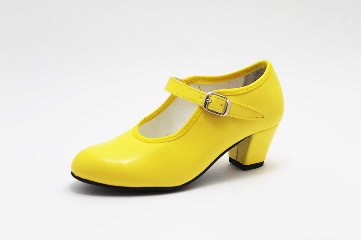 Tacon flamenca amarillo niña - Imagen 5