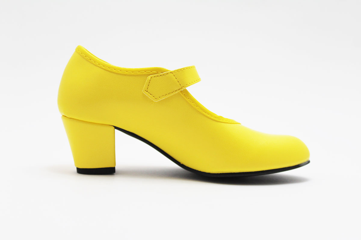 Tacon flamenca amarillo niña - Imagen 3