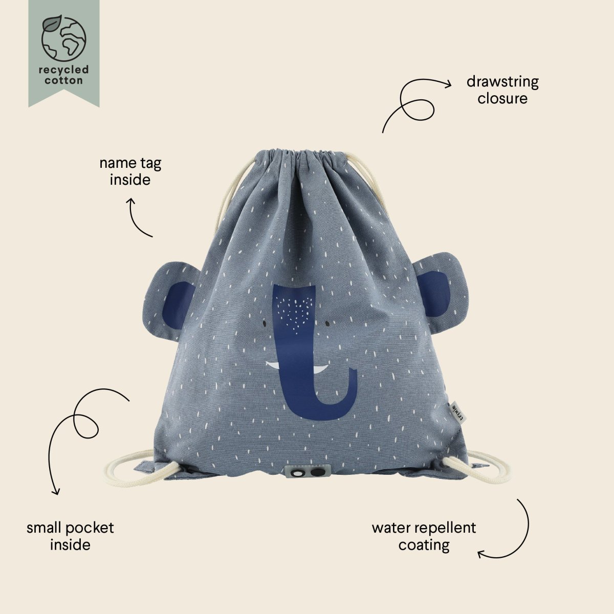 Saco de tela de animales Elefante- TRIXIE - Imagen 4