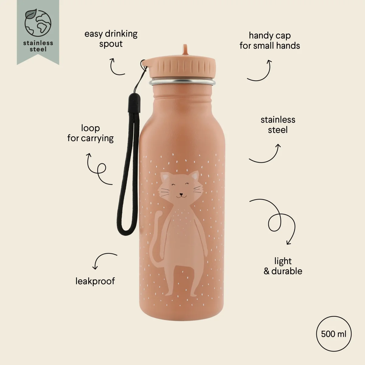 Botella de animales 500ml Gato- TRIXIE - Imagen 4