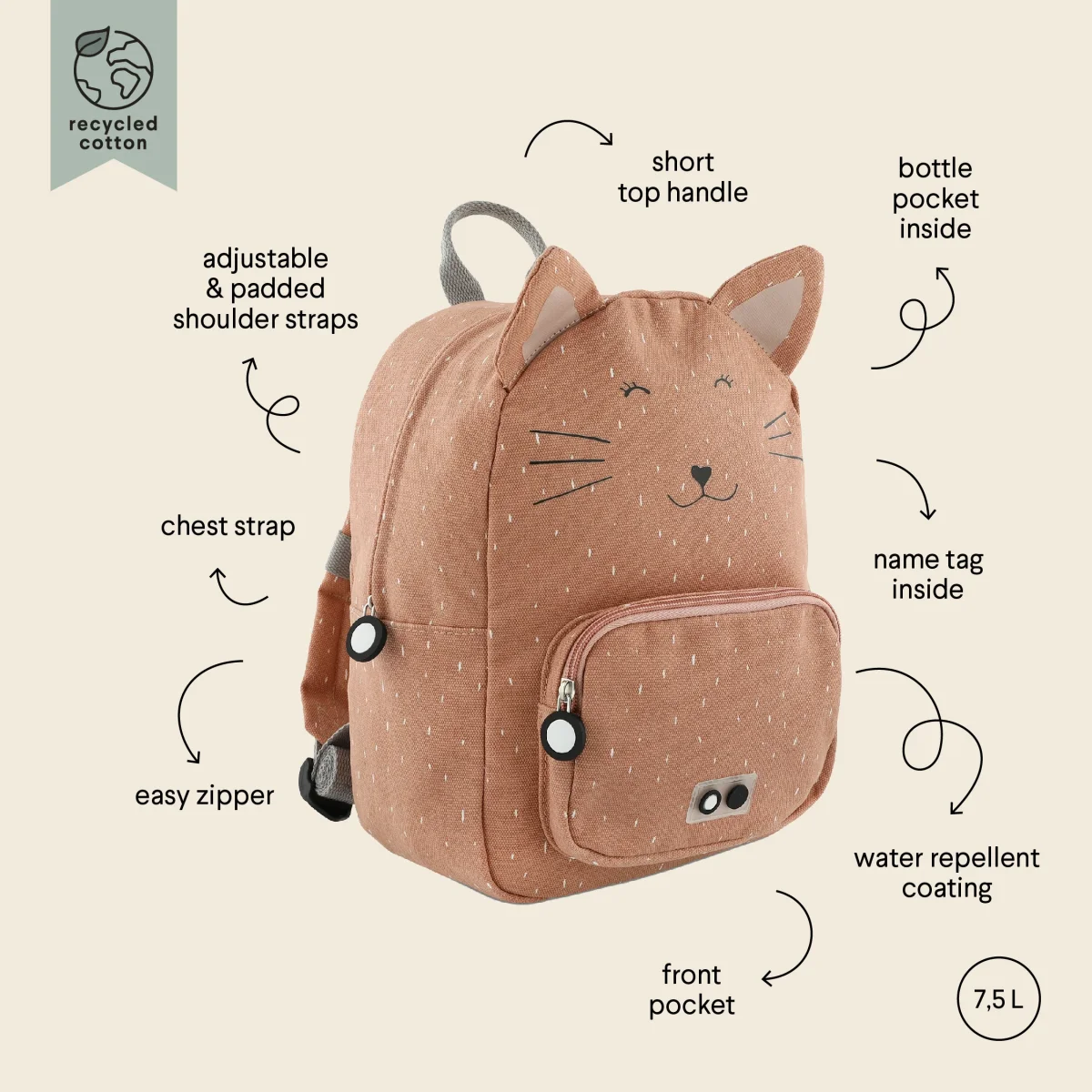 Mochila de Animales Mediana Gato - TRIXIE - Imagen 4