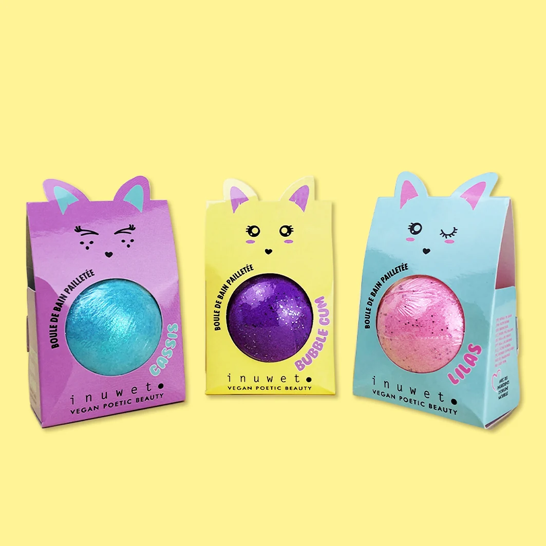 Bombas de baño purpurina aroma chicle- INUWET - Imagen 3
