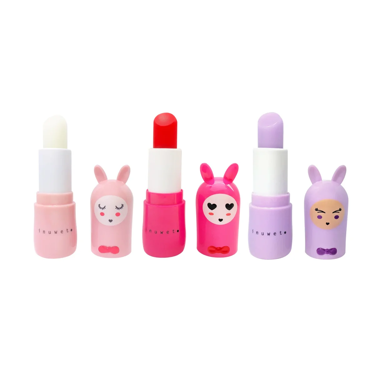 Pack de 3 Bálsamos Labiales Friends Forever (Fresa,Cereza,Nube) - INUWET - Imagen 4