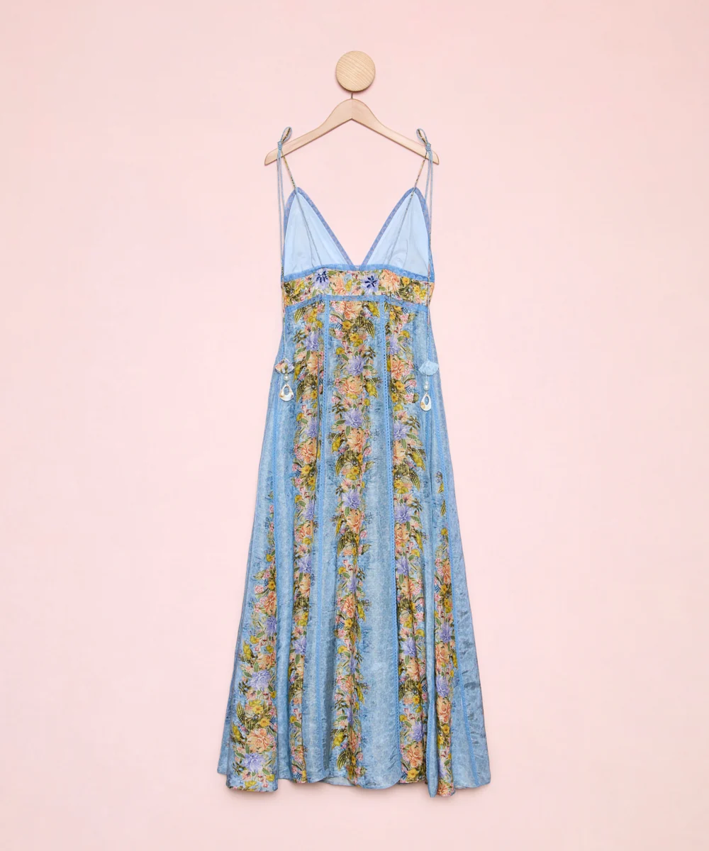 Vestido Flores Azul - Imagen 4