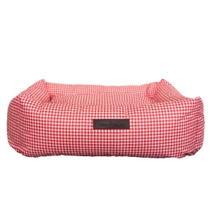 Cama para perros Impermeable Vichy Rojo