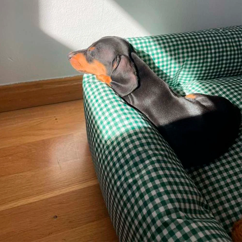 Cama para perros Impermeable Vichy Verde - Imagen 5