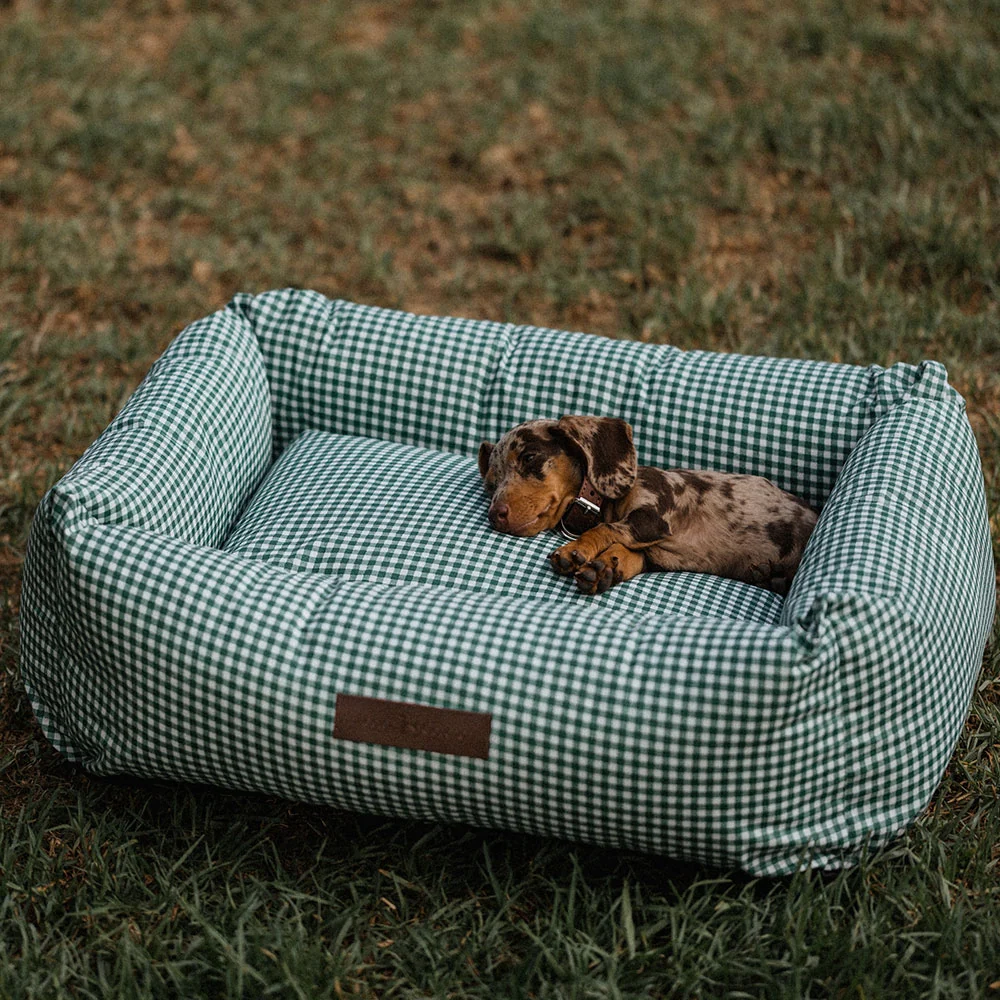 Cama para perros Impermeable Vichy Verde - Imagen 4