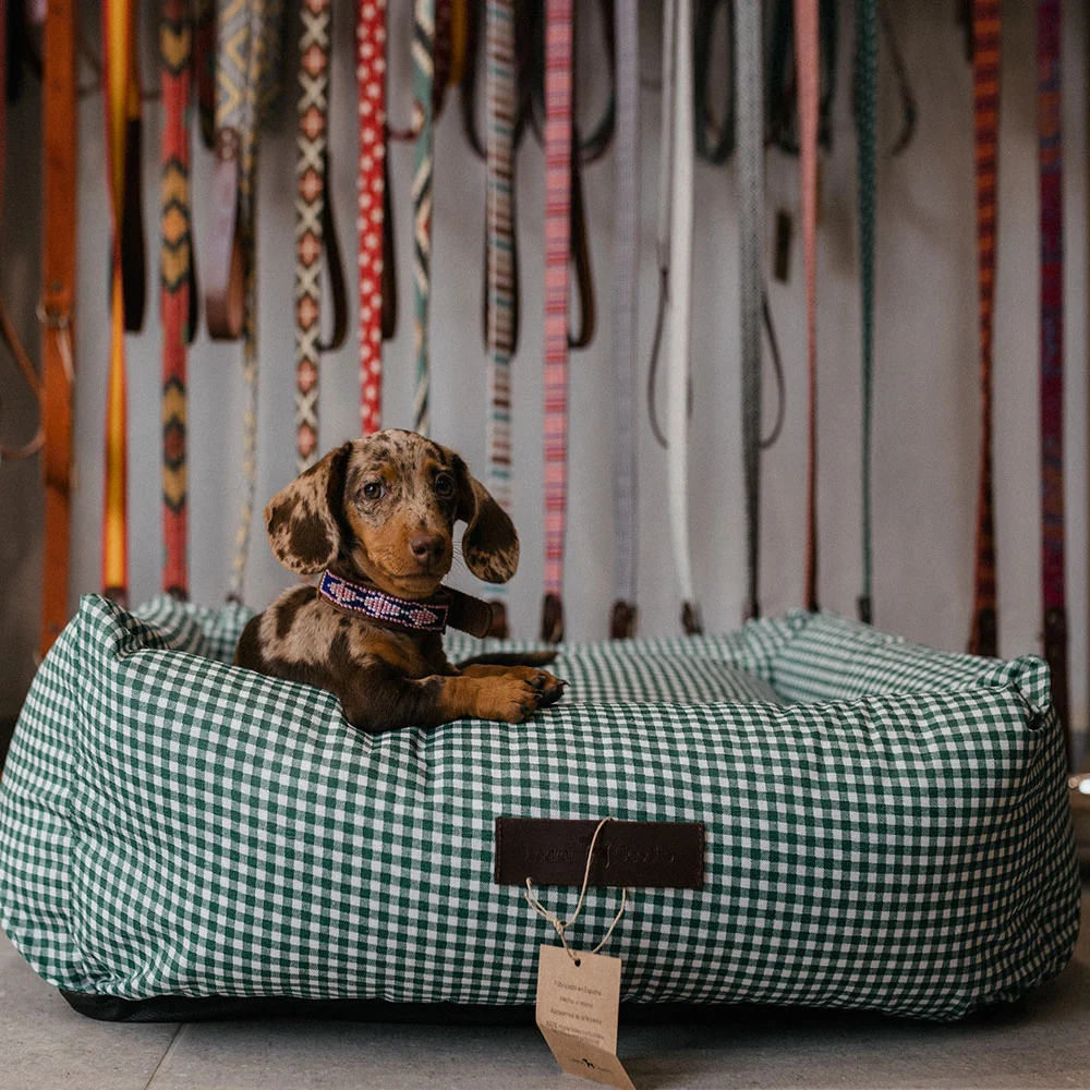 Cama para perros Impermeable Vichy Verde - Imagen 3
