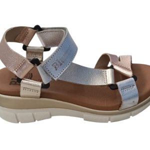 Zapatos de salón metalizados de tacón medio – Modelo Gala 54332 (Platino)