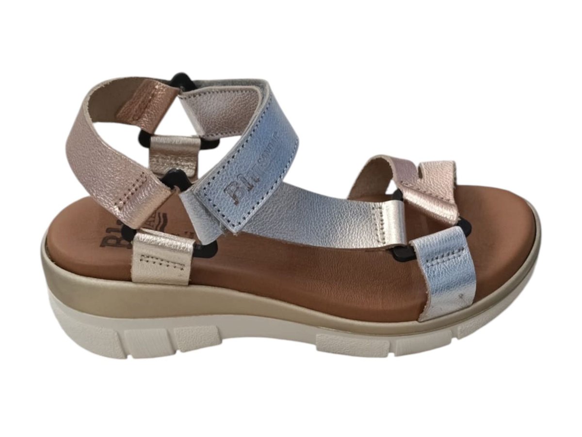 Zapatos de salón metalizados de tacón medio – Modelo Gala 54332 (Platino)