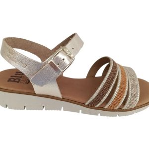 Zapatos de salón destalonados metalizados – Modelo Gala 25027 (Platino)