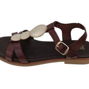 Sandalias cerradas de piel – Modelo Trekking 260222 (Marrón)