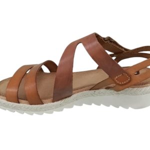 Sandalias bio de piel para señora – Modelo Confort 2903 (Color Cuero)