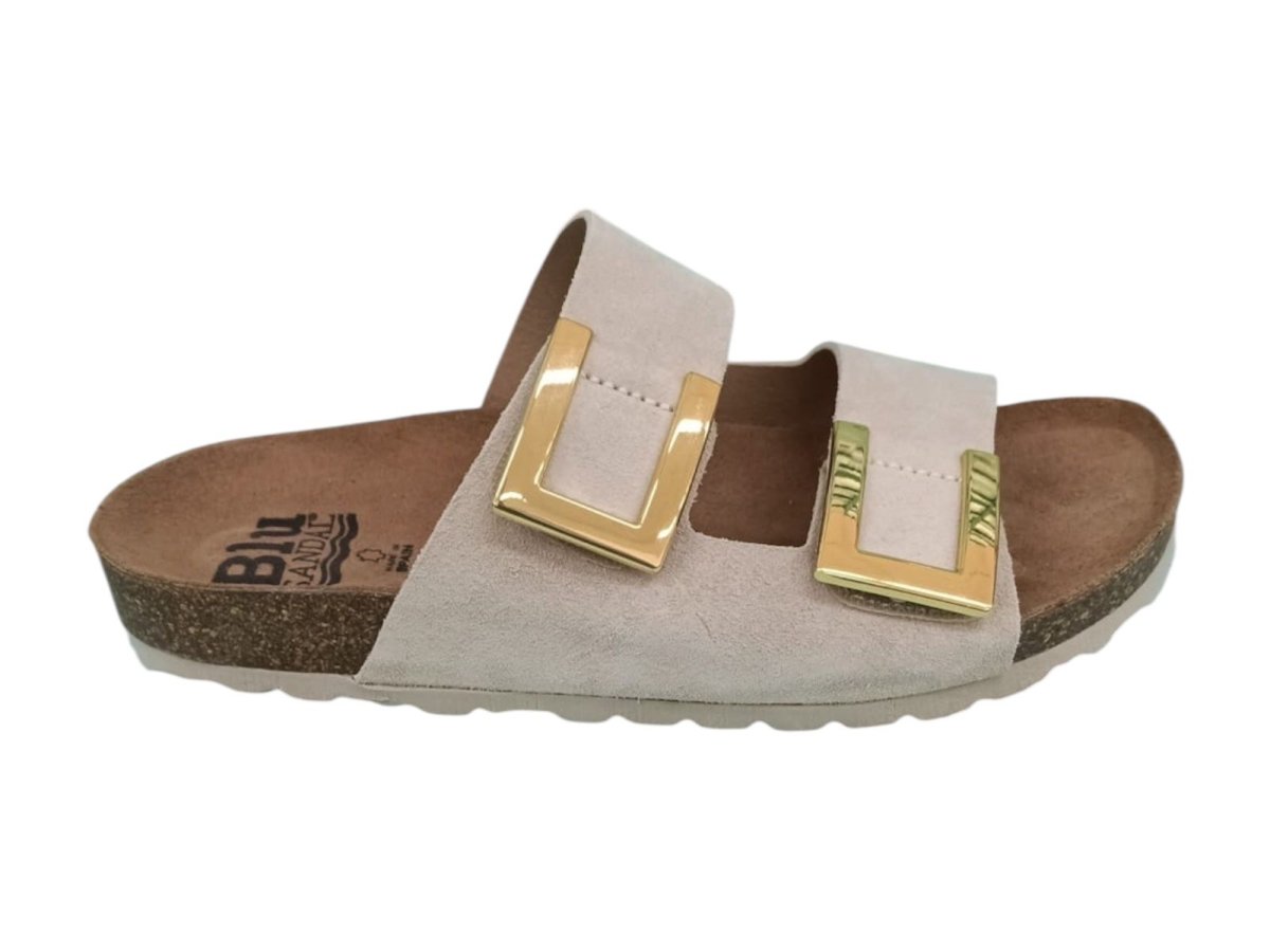 Sandalias bio con hebilla dorada – Modelo Premium 807 (Beige) - Imagen 2