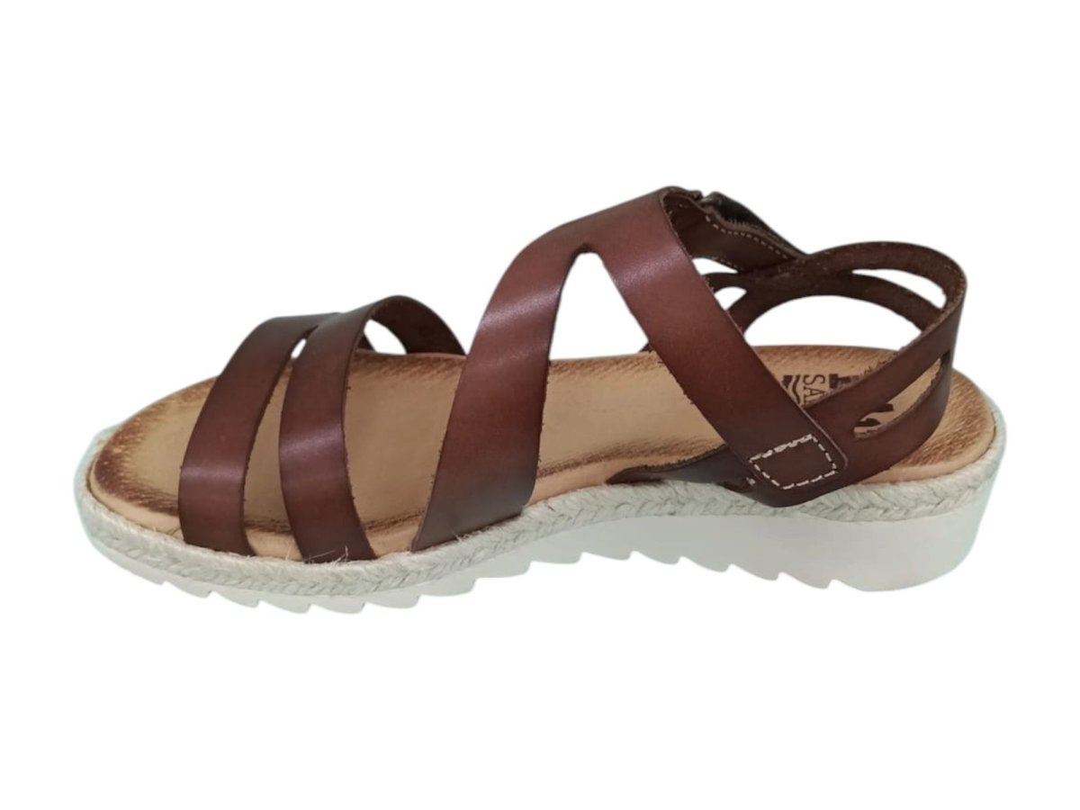 Sandalias de piel con planta anatómica – Modelo Bio 2903 (Marrón)
