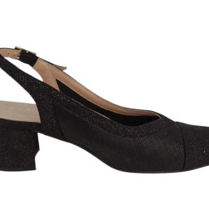 Zapatos destalonados de fiesta negros – Modelo Elegance 5670