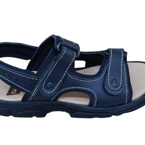 Sandalias deportivas de cuero negro – Modelo Casual 7001