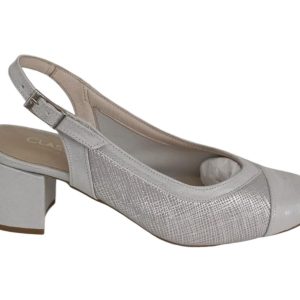 Zapatos destalonados de fiesta plata – Modelo Elegance 5670