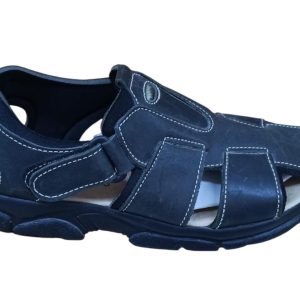 Sandalias de trekking de cuero negro – Modelo Sport 7003