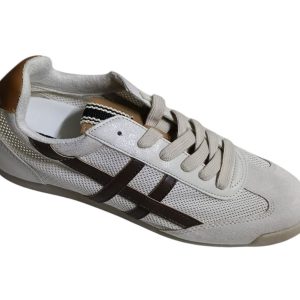 Zapatillas retro de rejilla para mujer – Modelo Urban M6305 (Marrón/Beige)