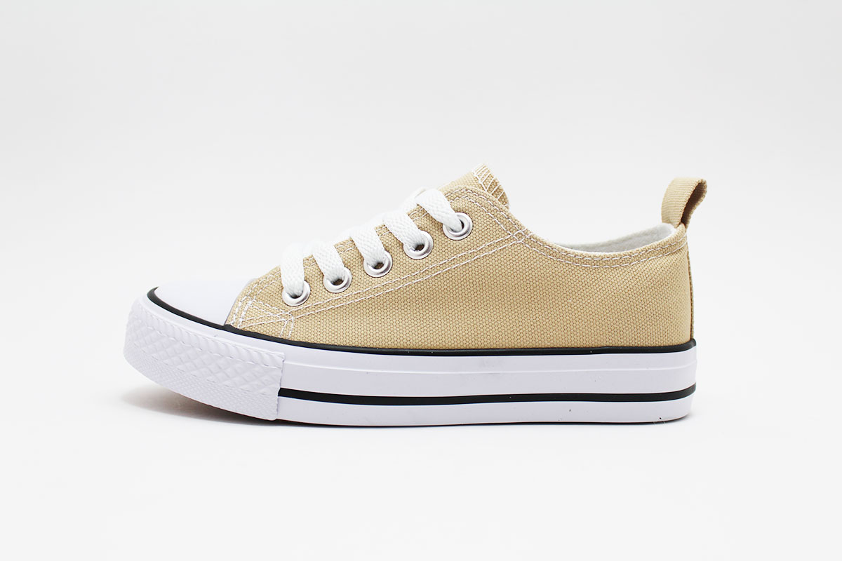 Zapatillas camel con cordones y puntera - Imagen 3