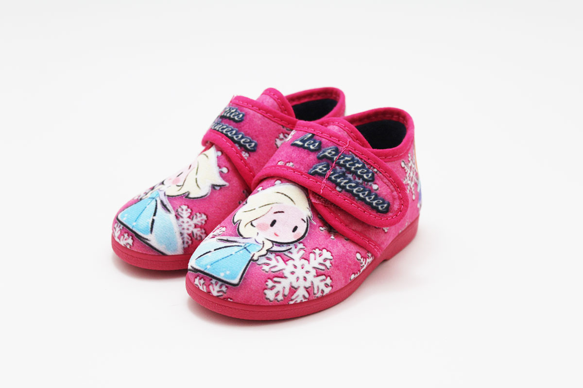 Zapatilla casa niña rosa fuxia princesas - Imagen 3