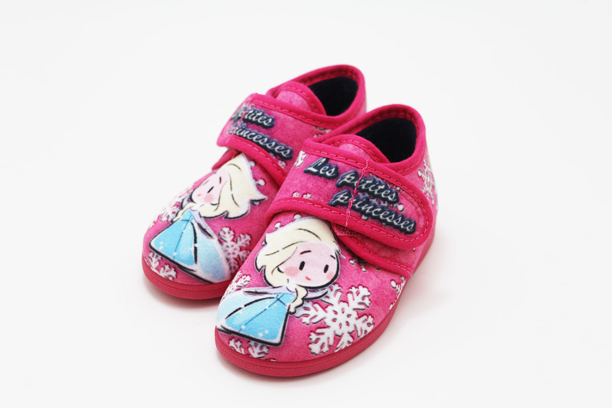 Zapatilla casa niña rosa fuxia princesas - Imagen 4