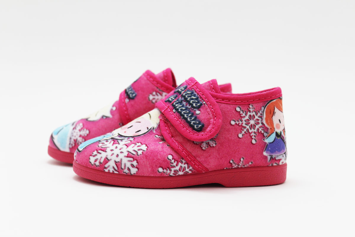 Zapatilla casa niña rosa fuxia princesas - Imagen 5