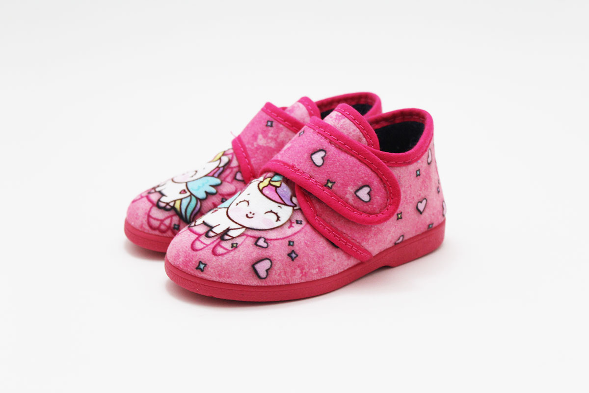 Zapatilla casa niña rosa unicornio - Imagen 3