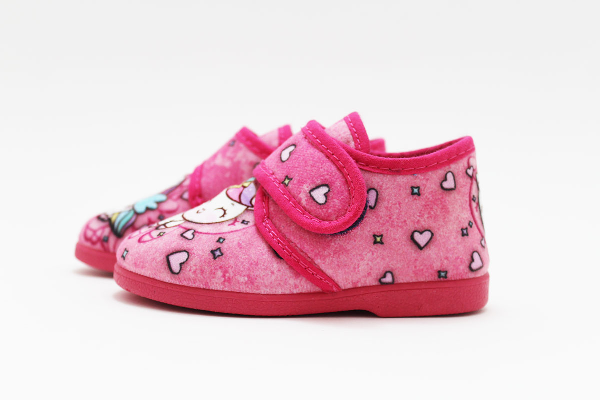 Zapatilla casa niña rosa unicornio - Imagen 5