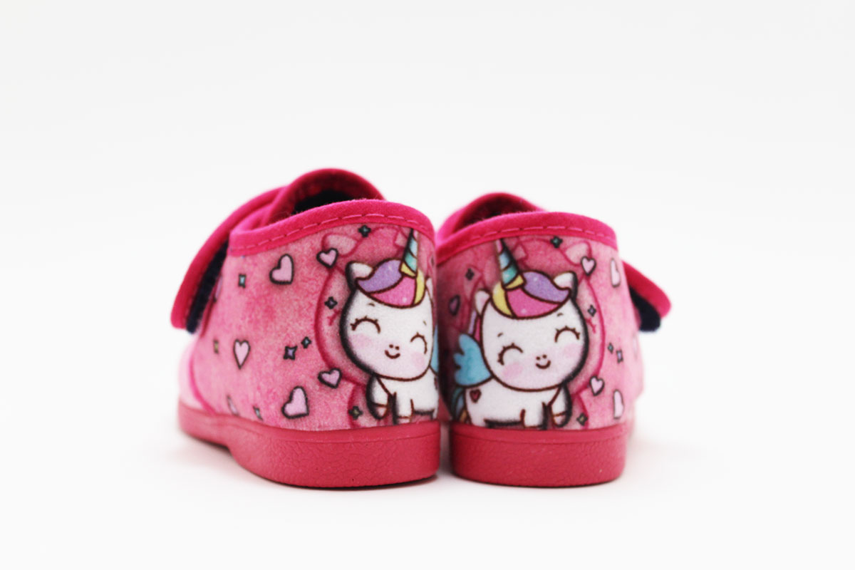 Zapatilla casa niña rosa unicornio - Imagen 6