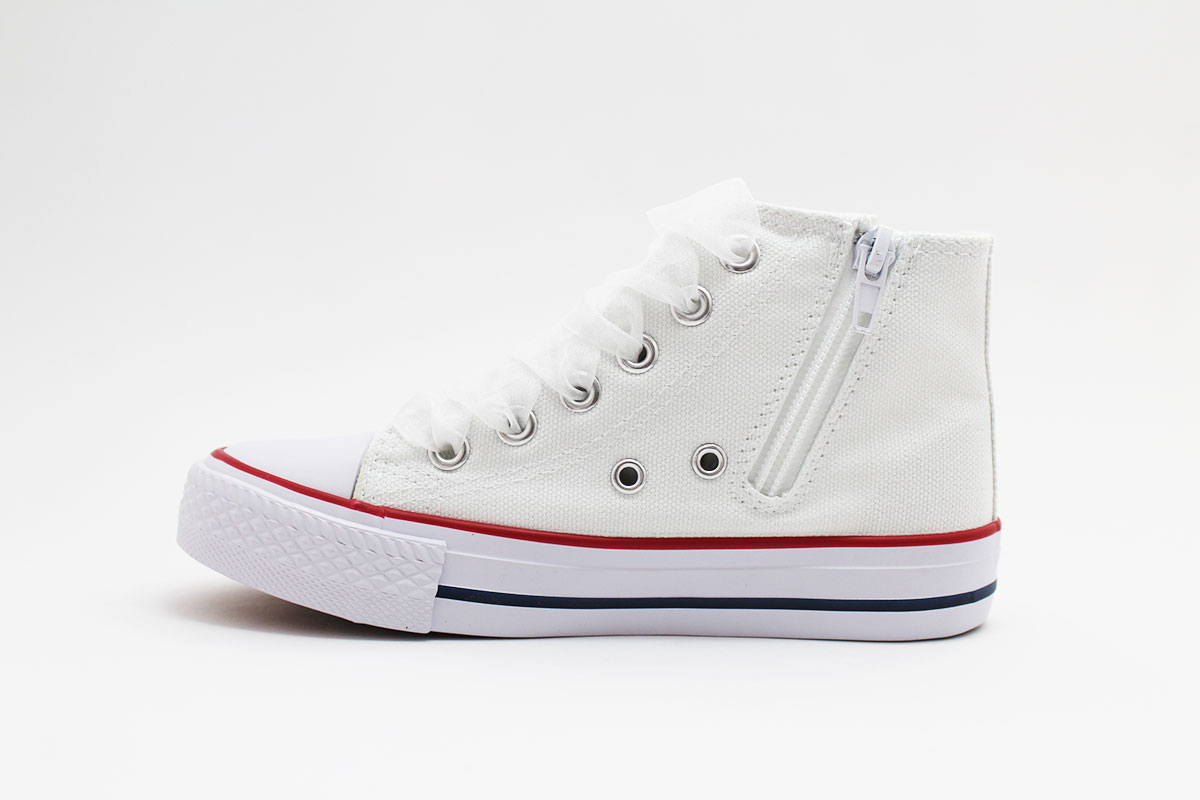 Zapatillas comunión blanco flores - Imagen 5