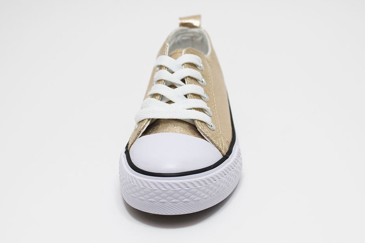 Zapatillas metalizadas con cordones y puntera niña - Imagen 8