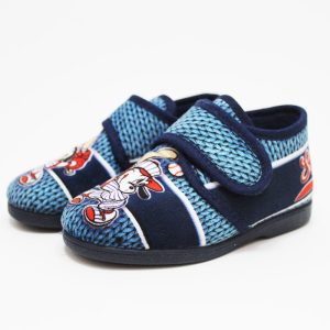 Zapatilla casa estampado azul niño