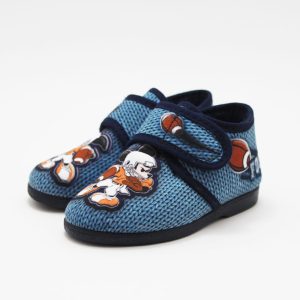 Zapatilla casa azul niño beisbol sin cordones