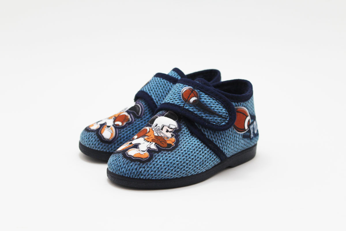 Zapatilla casa azul niño beisbol sin cordones - Imagen 3